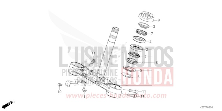 STEERING STEM for MSX GROM A PEARL QUEEN BEE YELLOW (Y217) from 2022